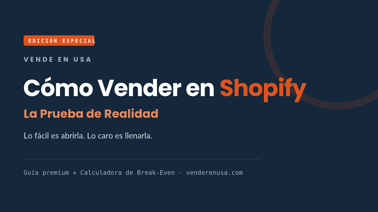 Cómo Vender en Shopify — La Prueba de Realidad